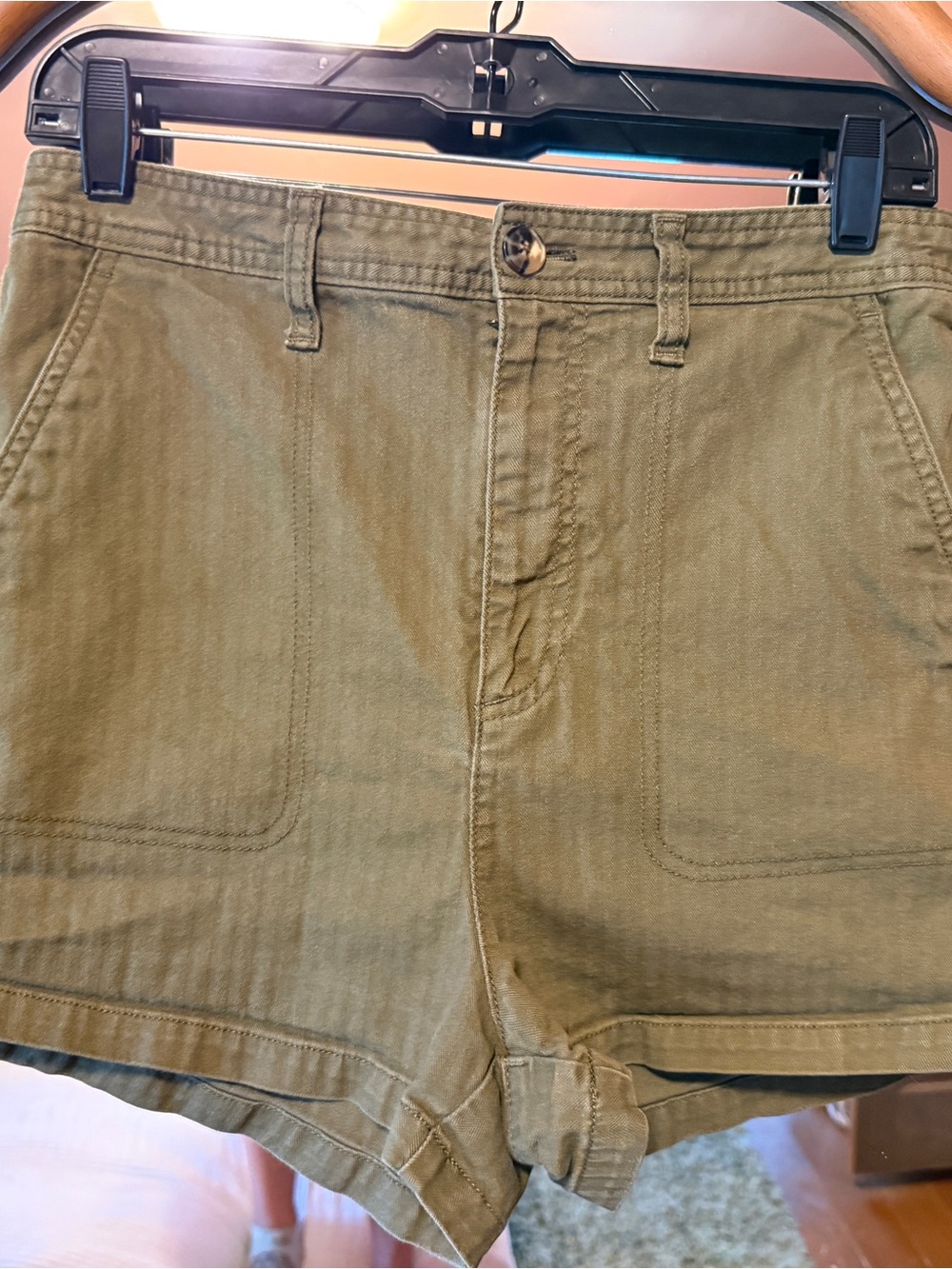 Madewell Olive Green Utility Shorts